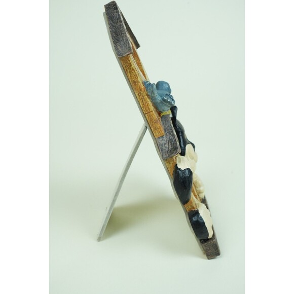 Figi Graphics 1995 10.5" Picture Frame - Adorable Cat on Bird House Design - Picture 5 of 5